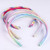 Rainbow Headbands 8 Pcs Sweet Hairband Children Head Bands For Girls Sequin Printed Heart Mermaid Headband Kids Hair Piece