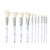Makeup Brushes Crystal Handle Set, Tenmon 10 PCS Crystal Transparent Handle Kabuki Powder Foundation Brush Concealer Eye Shadow Eyeliner Eyebrow Brus
