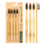 Lindo EcoGrip Charcoal Infused Bamboo Toothbrush - Soft German Made Fiber Bristles, Organic and Recyclable, Multi-Colored - Pack of 4