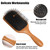 olelo Hair Brush Natural Wooden Paddle Brush, Brushes for Men & Women, Wood Hairbrush for Thick or Curly Hair, Black & Wood Square Hair Brush, Beech