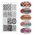 DANNEASY 6Pcs Nail Plate Stamping Set 1Nail Stamper 1Scraper 1Storage Bag Geometry Stripe Butterfly Design Nail Template Image Plate Manicure Stamp K