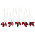 BETITETO Crystal Bridal Hair Pins Accessories 5 Pieces U-Shaped Rhinestone Headpiece for Wedding Party (Wine Red)