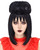 Juziviee Black Wig for Costume Women With Buns Necklace Cute Soft Black Wigs for Halloween Costume Cosplay JZ020BK
