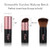 Easyhut Retractable Kabuki Makeup Brushes 2 Pcs Blush Brushes Set Portable Powder Brushes with Flat and Angled Top for Liquid Cream Cosmetics Travel,