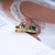 Erimberate Bohemian Emerald Hair Clip Green Crystal Hair Pins Clips Green Cz Paved Hair Barrette Square Emerald Crystal Headdress Hair Accessories Je