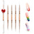 modelones Nail Art Brushes, Super Fine Liner Nail Brush Kit Dual-ended 7/11/15/20mm for Gel Polish Thin Lines, Precise Details, Fine Drawing Painting