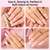 Beetles Nail Stamp 3Pcs Silicone French Tip Nail Stamp Kit with Replacement Nail Stamper Heads and Scrapers Soft Silicone Nail Printing Tool for Home