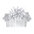 EVER FAITH Wedding Side Comb Crystal Flower Snowflake Bridesmaids Bridal Hair Accessories Rose Gold-Tone