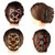 Magic Hair Combs, Double Stretch Combs Bun Hair Side Combs with Wood Beaded Hair Accessory for Women Fashion Hairstyles 4 PCS Randomly Color