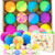 Bath Bombs for Kids with Toys Inside for Girls Boys - Surprise Bubble Bath Fizzies Vegan Essential Oil Spa Bath Fizz Balls Kit Dry Skin Moisturize, H