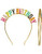 Slant Collections Tiara Gold Metal Birthday Party Crown Headband, One-Size Fits Most, Happy Birthday