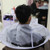 Yinhing Hair Cutting Cape, Adjustable Barber Hair Catcher Cape, Umbrella Design, Grey, Universal Size, Adults & Kids