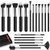 JAYWAYNE Makeup Brushes Set 18Pcs Premium Synthetic Foundation Brush for Liquid Makeup Brush Professional Make Up Brush Set Black
