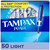 Tampax Pearl Tampons Light Absorbency with BPA-Free Plastic Applicator and LeakGuard Braid, Unscented, 50 Count