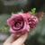 Fangsen Wedding Rose Flower Hair Comb Bridal Flower Hair Clip Floral Hair Accessories for Women an Girls (Retro Red)
