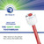 Brilliant Oral Care Adult Toothbrush with Soft Bristles, Round Head, and All-Around Clean for Teeth and Gums, Red, 1 Pack