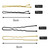 320 Pcs Bobby Pins U Hair Pins Set, Includes 200 Gold Black Different Shapes Hair Pins and 120 Rubber Hair Christmas Gifts for Women Girls