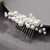 Casdre Pearl Bride Wedding Hair Comb Silver Bridal Side Comb Hair Piece Wedding Hair Accessories for Women and Girls