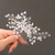 Catery Rhinestone Hair Combs Silver Flower Wedding Hairpieces Bridal Side Clips Accessories for Brides and Women