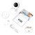 Pyle HD 720p IP Cam/WiFi Camera, Wireless Remote Surveillance Monitoring, Built-in Speaker & Microphone for 2-Way Communication, Downloadable App (Wh