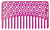 Go-Comb - Wallet Sized Hair & Travel Comb - Wide Tooth - Cerise Hexagon