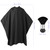 FRCOLOR Professional Barber Cape with Snap Closure Hair Cutting Salon Cape Hairdressing Apron Black Hair Cutting-Cape with Neck Duster Brush - 55" x