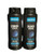 White Rain for Men 3 in 1 Shampoo/Conditioner/Body Wash Cool Ocean Wave - 15 oz, Pack of 2
