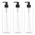 Bar5F Empty Shampoo Conditioner and Lotion Pump Bottles 12-Ounces Empty Clear 3-Pack