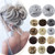 S-noilite 1PCS Messy Bun Hairpieces Curly Wavy Fake Hair Bun Scrunchies Updo Chignons Tousled Elegant Hair Bun Extension for Women Girls(#Silver Grey