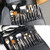 Professional 22 Pockets PU Leather Cosmetic Makeup Brush Bag Case Holder with Belt Strap, Brushes Not Included