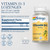 SOLARAY Vitamin D3 Lozenges 50mcg - 2000IU D3 Vitamin - Strong Bones, Muscle and Immune Support - Natural Lemon Flavor - Lab Verified, 60-Day Guarant