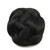 Black Lattice Effect Clip In Hair Bun | Clip on Glamorous Hairpiece in Natural Black