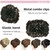 REOU Short Mess Curly Dish Bun Hair Extension Scrunchy Bun Chignon Buns Ponytail Hair Pieces for Women Easy Stretch Hair Combs Clip in Ponytail Exten