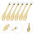 EXCEART 6pcs Metal Makeup Spatula Mini Spoon Eye Cream Massage Sticks Beauty Scoop for Facial Cosmetic Face Cream