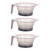 KALLORY Hair Color Bowls with Handle 3 Pcs Plastic Hair Dye Mixing Bowls for Salon and Home Use Precise Measurement Stackable Design
