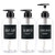 Segbeauty 3pcs Refillable Shower Bottles, 500ml Each - Large Plastic Dispensers with Pump for Shampoo, Conditioner, Soap or Lotion