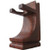 Mission Style Wood Shave Stand for Razor and Brush - Walnut Finish - for Standard Size Shave Brushes (Knots 22mm or Less)