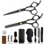 WeTest 12 PCS Hair Cutting Scissors Hair Cutting Shear Hairdressing Kit for Home, Salon, Barber, Gift, with Thinning Shears, Hair Razor Comb, Clips,