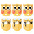 Spove Owl Design Manicure Set Yellow Pack of 6 Nail sets