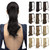SOFEIYAN Curly Ponytail Extension 15 Inch Heat Resistant Synthetic Natural Wavy Hairpiece Wrap Around Pony Tail Hair Extensions for White Black Women