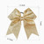 DEEKA 12 PCS 7" Large Glitter Cheer Bows Shiny Cheer Hair Bows Ponytail Holder Handmade for Cheerleader Girls Softball Sports -Gold
