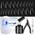 Beetles Gel Nail Kit Almond Nail Tips Easy Nail Extension Set 9 In 1 Nail Glue Gel with Pre shaped Medium Almond Nail Tips & UV Nail Lamp Acrylic Nai