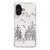 Mofreore Winter Landscape Case Compatible with iPhone 16 Plus, Minimalist Mountain Forest Drawing Case for iPhone 16 Plus, Cool TPU Bumper Phone Cove