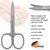 3 Swords Germany - brand quality STAINLESS STEEL INOX CURVED NAIL SCISSORS (1 PIECE) with case for manicure pedicure - nail care by 3 Swords - Made i