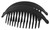 France Luxe Belle Large Interlocking Comb, Black, Set of 2 - An Excellent Styling Solution For Long/Thick or Curly Hair