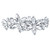 EVER FAITH Wedding Silver-Tone 4 Daisy Flower Hair Clip Barrette Austrian Crystal Clear