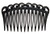 France Luxe Small Filigree Comb Pair - Black