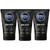 NIVEA MEN DEEP Cleansing Beard and Face Wash, Enriched with Natural Charcoal, 3 Pack of 3.3 Fl Oz Tubes