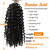 Passion Twist Hair 6 Packs Water Wave Synthetic Crochet Braids for Passion Twist Braiding Hair Bohemian Curl Hair Extensions (8Inch, Black/Gray)