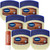 Vaseline Cocoa Butter Healing Jelly Travel-Size 6-Pack  Rich Moisturizing Ointment, Skin Protectant for Soothing Cracked, Dry Skin, 1.75 Oz Ea